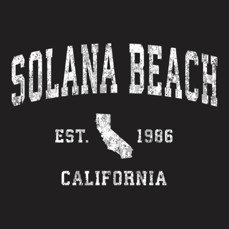 Solana Beach California Ca Vintage Athletic Sports Design Pullover Hoo T-Shirt by cm-arts | Artistshot