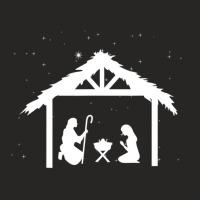 Christian Jesus Of Bethlehem Gift Christmas Nativity Scene Ladies Fitted T-shirt | Artistshot