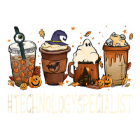 Technology Specialist Horror Coffee Halloween Pumpkin Autumn T Shirt Zipper Hoodie | Artistshot