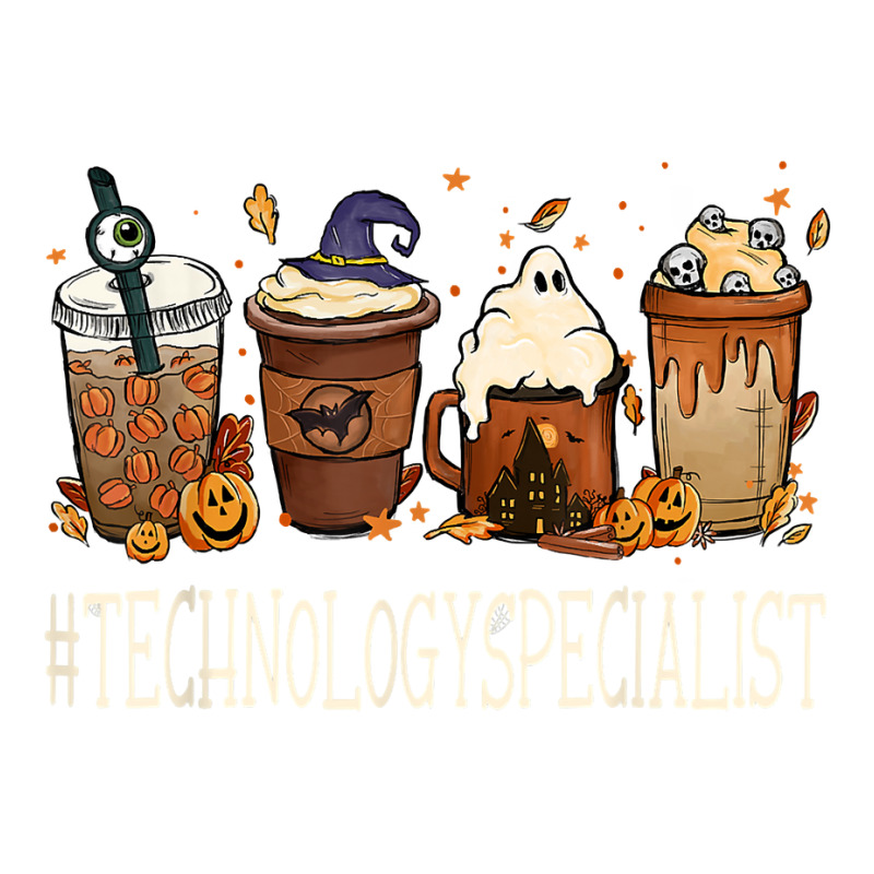 Technology Specialist Horror Coffee Halloween Pumpkin Autumn T Shirt Zipper Hoodie by cm-arts | Artistshot