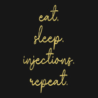 Vintage Eat Sleep Injections Repeat Med Spa Nurse Injector T Shirt Medium-length Apron | Artistshot