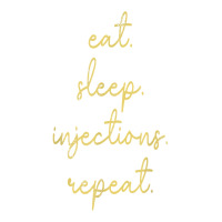 Vintage Eat Sleep Injections Repeat Med Spa Nurse Injector T Shirt Sticker | Artistshot