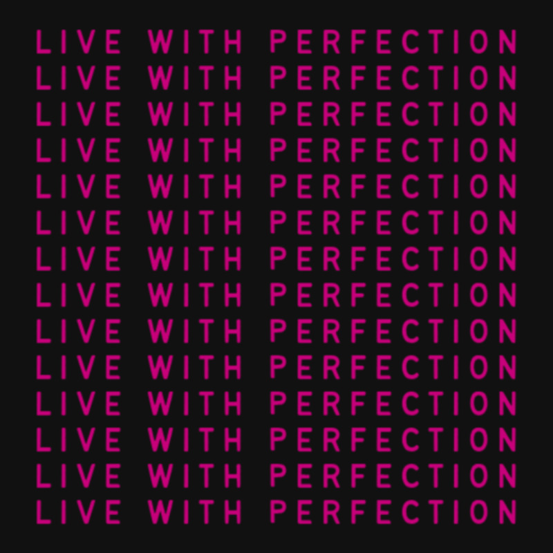 Live With Perfection Pink Typography Pattern Aesthetic Portrait Canvas Print | Artistshot