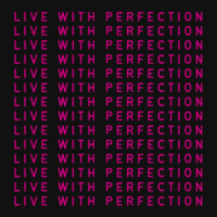 Live With Perfection Pink Typography Pattern Aesthetic Metal Print Vertical | Artistshot