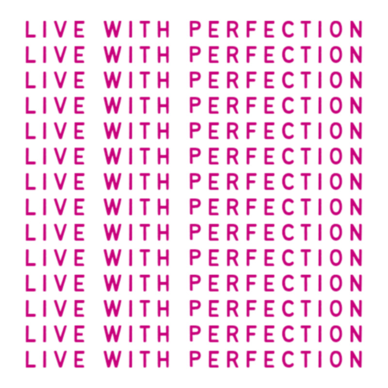 Live With Perfection Pink Typography Pattern Aesthetic Stainless Steel Water Bottle | Artistshot