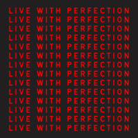 Live With Perfection Red Pattern Aesthetic T-shirt | Artistshot