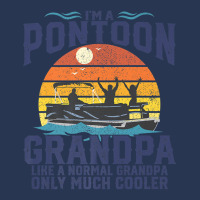 Mens Pontoon Grandpa Captain Retro Funny Boating Fathers Day Gift Prem Men Denim Jacket | Artistshot