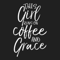 Christian Quote This Girl Runs On Coffee And Grace Ladies Polo Shirt | Artistshot