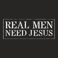 Christian Real Men Need Jesus Ladies Fitted T-shirt | Artistshot