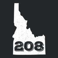 Area Code 208 Boise Idaho Home State Crewneck Sweatshirt | Artistshot