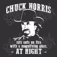 Chuck Norris Sets Fire To Ants At Night Vintage Hoodie And Short Set | Artistshot