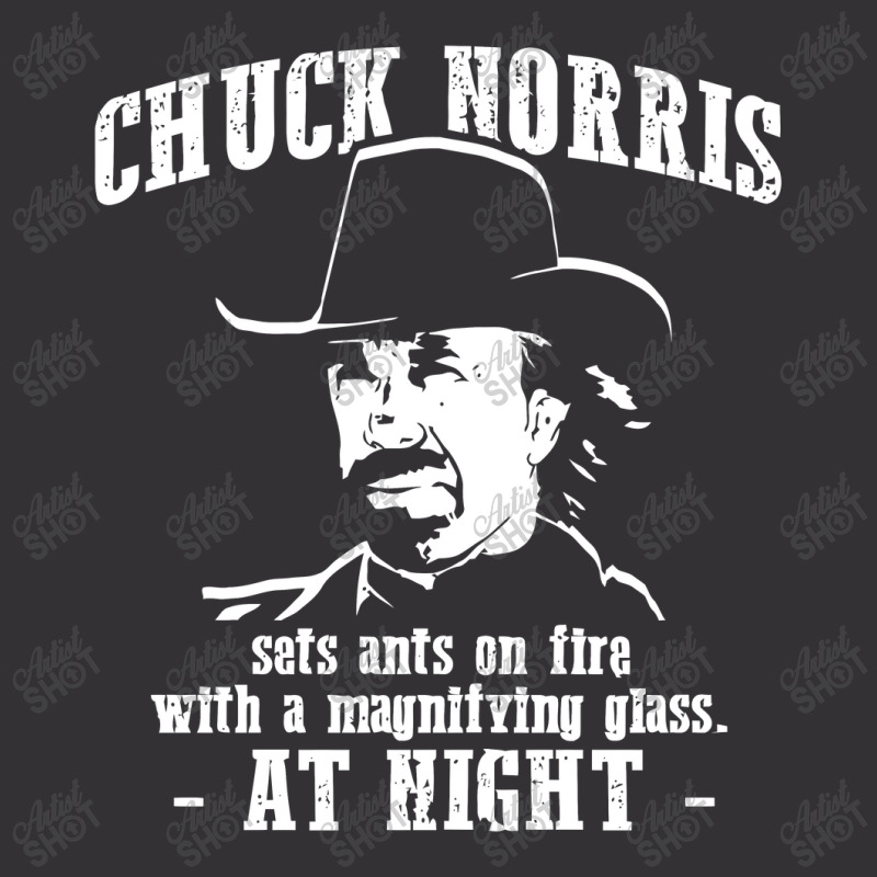 Chuck Norris Sets Fire To Ants At Night Vintage Hoodie And Short Set | Artistshot