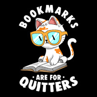 Bookmarks Are For Quitters Cute Nerdy Kitty Bookworm Gift Long Sleeve Adjustable Cap | Artistshot