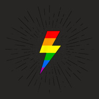 Lgbt Lightning Bolt Rainbow Gay Lesbian Pride Ray Ladies Fitted T-shirt | Artistshot