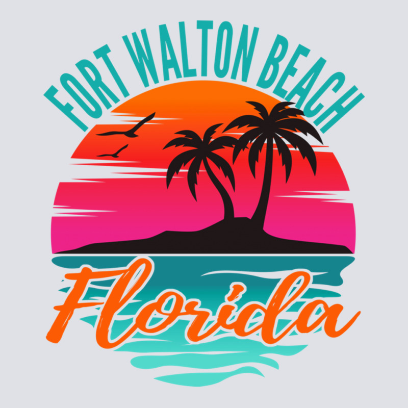 Fort Walton Beach Florida Palm Tree Island Pink Sunset Pullover Hoodie Bucket Hat by cm-arts | Artistshot