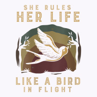 Womens Motivational Quote She Rules Her Life Like A Bird In Flight V N Tank Top | Artistshot