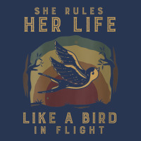 Womens Motivational Quote She Rules Her Life Like A Bird In Flight V N Men Denim Jacket | Artistshot