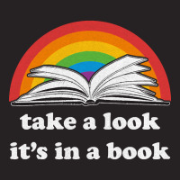 Take A Look, It's In A Book, Rainbows, Retro Book Lovers Design, Bookw Vintage Cap | Artistshot