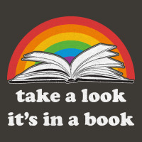 Take A Look, It's In A Book, Rainbows, Retro Book Lovers Design, Bookw Bucket Hat | Artistshot