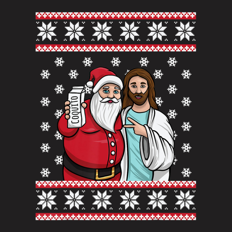 Christmas Drinking Party Santa Jesus Jingle Bro Coquito Ugly T-shirt | Artistshot