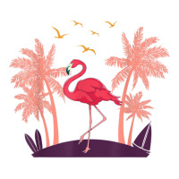 Coconut Palm Trees Exotic Bird Tropical Summer Flamingo T Shirt Youth Sweatshirt | Artistshot