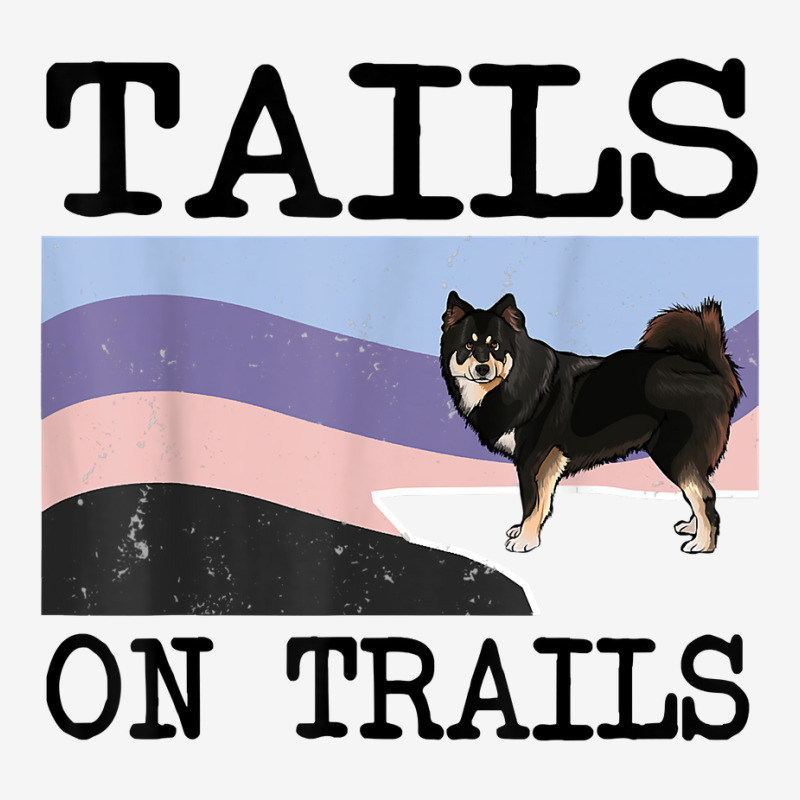 Finnish Lapphund Tails On Trails Funny Dog Hiking T Shirt Adjustable Cap by cm-arts | Artistshot