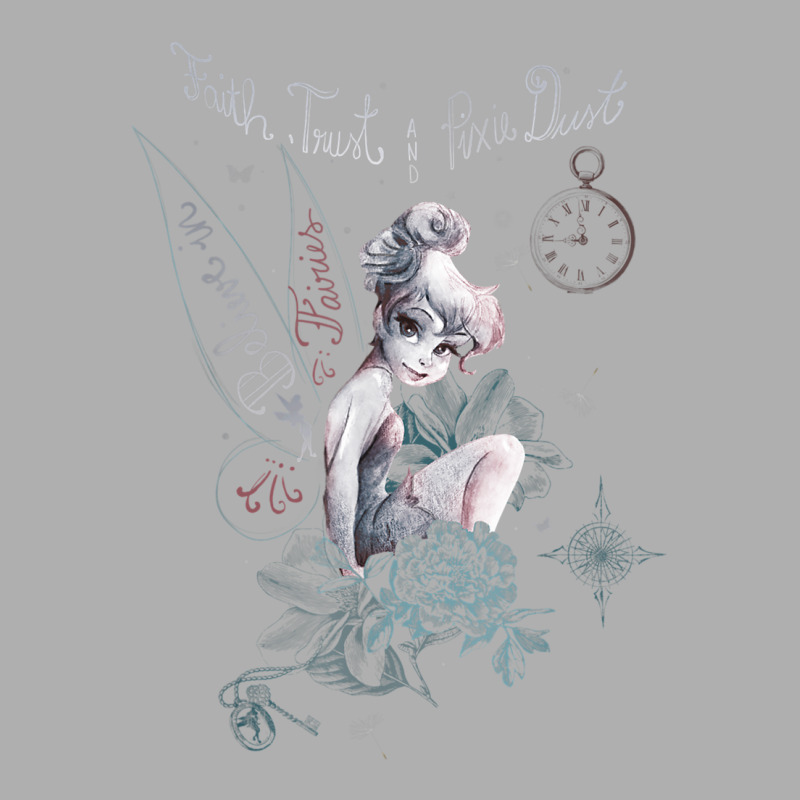 Peter Pan Tinker Bell Believe Drawing Graphic Ladies Fitted T-Shirt by haxemaxagi | Artistshot