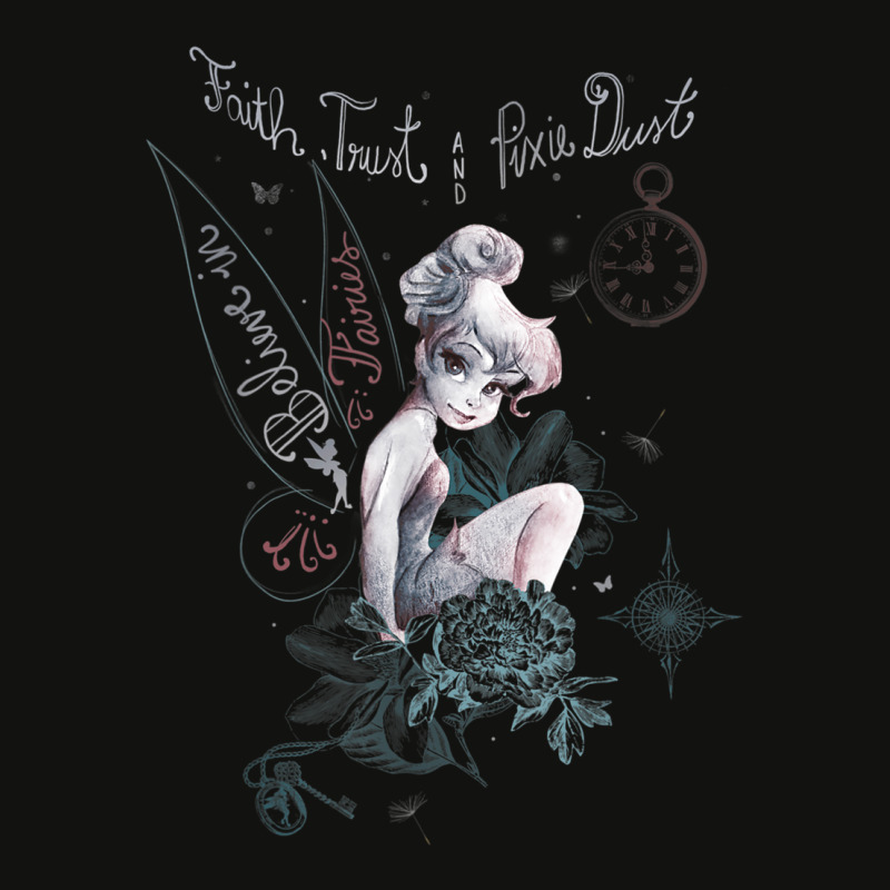 Peter Pan Tinker Bell Believe Drawing Graphic Scorecard Crop Tee by haxemaxagi | Artistshot