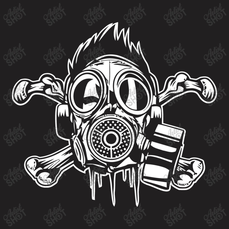 Cross Bones Gas Mask T-shirt | Artistshot