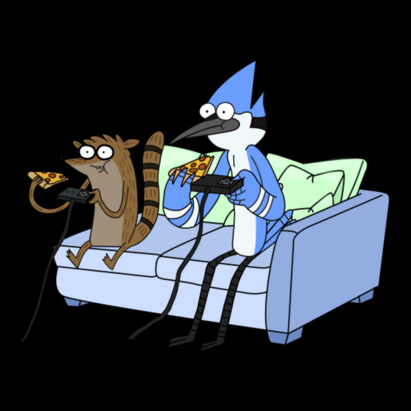 Mordecai And Rigby Pizza And Video Games Legging by cm-arts | Artistshot