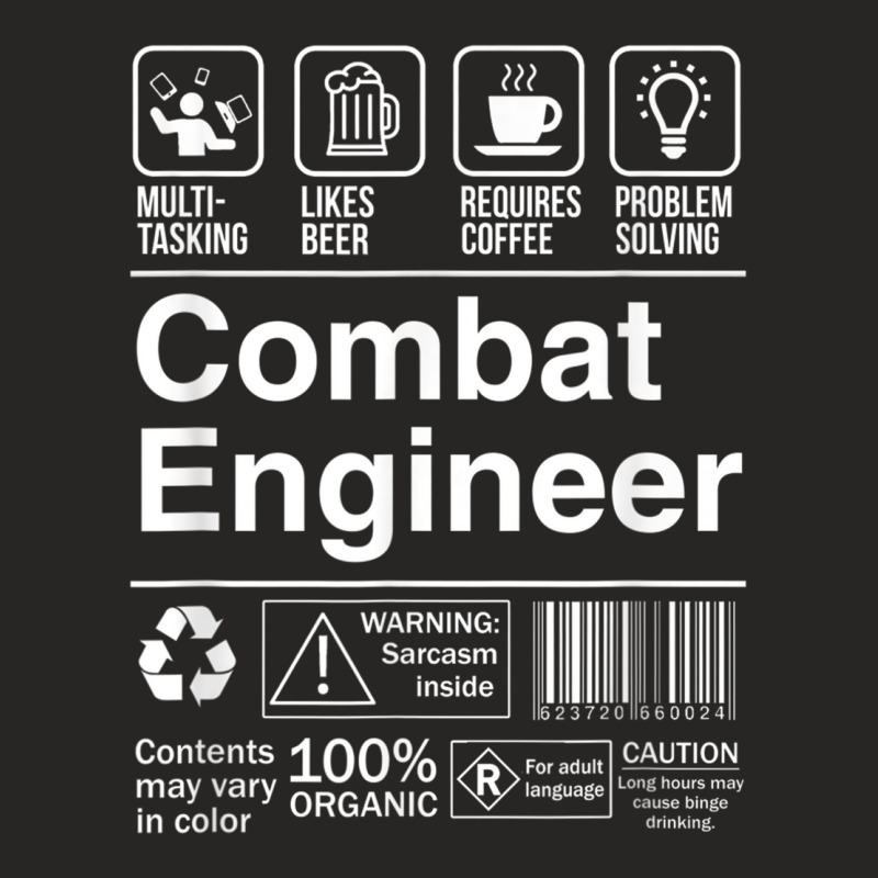 Combat Engineer Shopping Label Problem Solver T Shirt Ladies Fitted T-Shirt by cm-arts | Artistshot