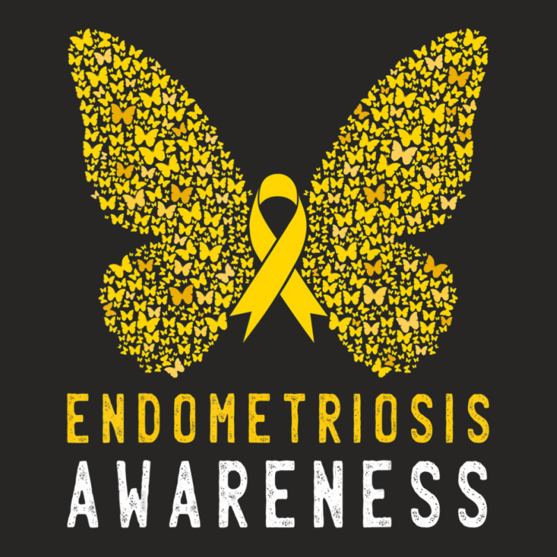 Butterfly Endometriosis Awareness Month Endo Support Ribbon Ladies Fitted T-Shirt by Kenlofu52 | Artistshot