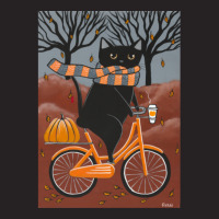 Black Cat Autumn Bicycle Ride Vintage Cap | Artistshot