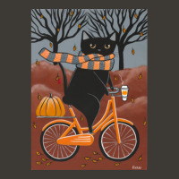 Black Cat Autumn Bicycle Ride Bucket Hat | Artistshot