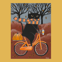 Black Cat Autumn Bicycle Ride Vintage Hoodie And Short Set | Artistshot