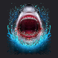 Great White Shark Open Mouth Teeth Beach Ocean Animal Youth Tee | Artistshot