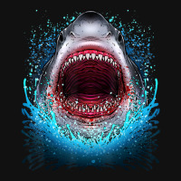 Great White Shark Open Mouth Teeth Beach Ocean Animal Baby Bibs | Artistshot