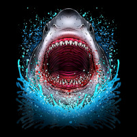 Great White Shark Open Mouth Teeth Beach Ocean Animal Maternity Scoop Neck T-shirt | Artistshot