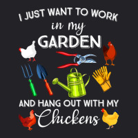 I Just Want To Work In My Garden And Hangout With Chickens Youth Tee | Artistshot