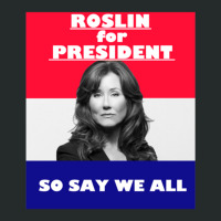 Battlestar Galactica Roslin For President Women's Triblend Scoop T-shirt | Artistshot