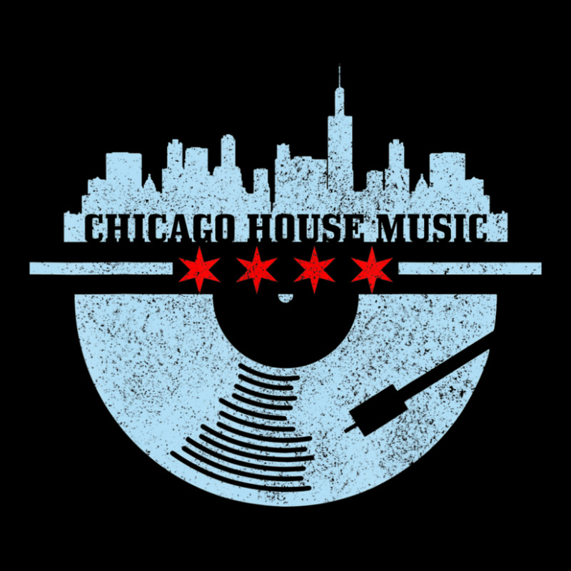 Chicago House Music Vintage Vinyl Dj Raver Flag Skyline Lightweight Hoodie by Kosdapen517 | Artistshot