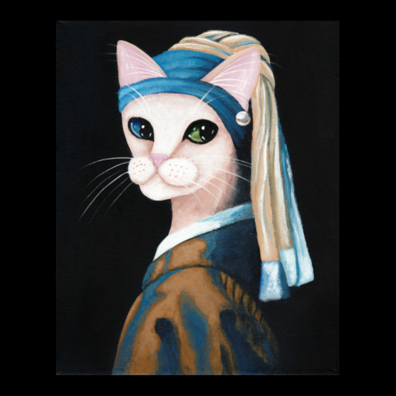 The Cat With The Pearl Earring Youth Hoodie by atereabag | Artistshot