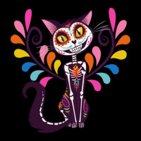 The Day Of The Dead Colored Cat Long Sleeve Shirts | Artistshot