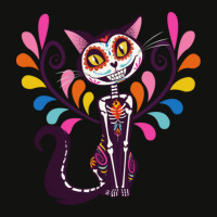 The Day Of The Dead Colored Cat Scorecard Crop Tee | Artistshot