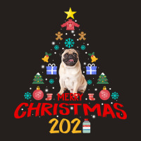 Pug Dog Merry Christmas Tree 2021 Vaccination Pug Costume Dog Lover 78 Tank Top | Artistshot