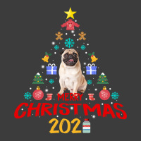 Pug Dog Merry Christmas Tree 2021 Vaccination Pug Costume Dog Lover 78 Men's Polo Shirt | Artistshot