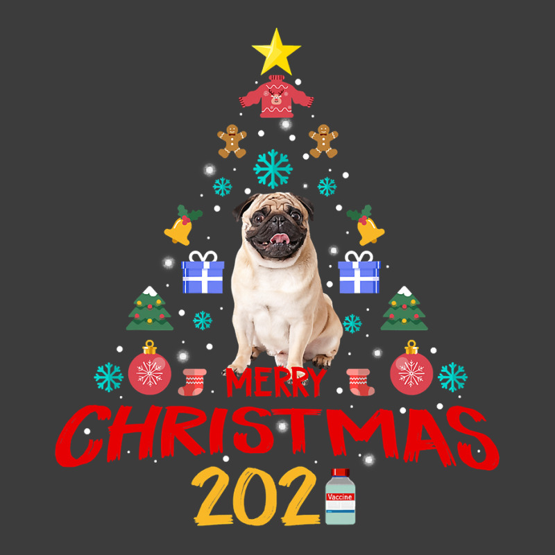 Pug Dog Merry Christmas Tree 2021 Vaccination Pug Costume Dog Lover 78 Men's Polo Shirt by coolquirrell | Artistshot