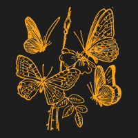 Butterfly Pattern Gold, Butterfly Gold, Butterfly Pattern, Vintage, Bu Classic T-shirt | Artistshot