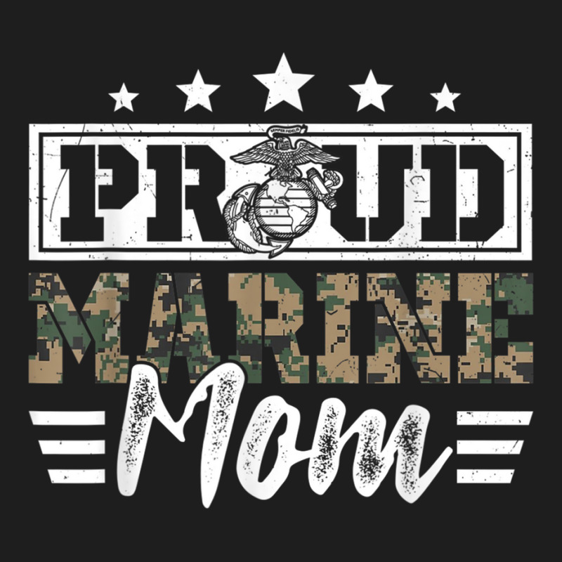 Proud Marine Military Veteran Mom Mama Mommy Mother's Day T Shirt Classic T-shirt by cm-arts | Artistshot