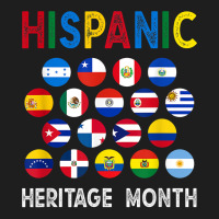 National Hispanic Heritage Month Latin Countries Flags T Shirt Classic T-shirt | Artistshot